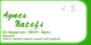 agnes matefi business card